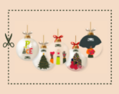 Bolas de navidad recortables